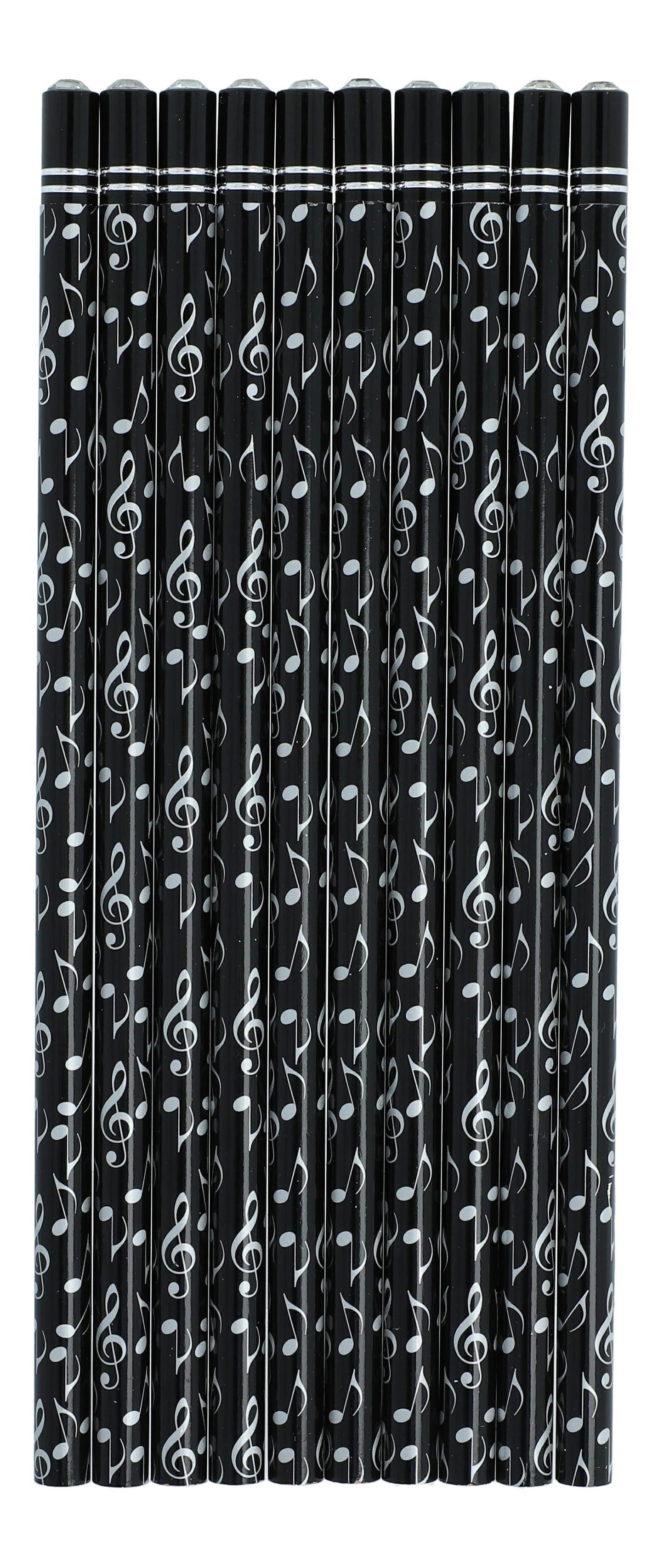 silberne Noten-Mix-Bleistifte mit Schmuckstein