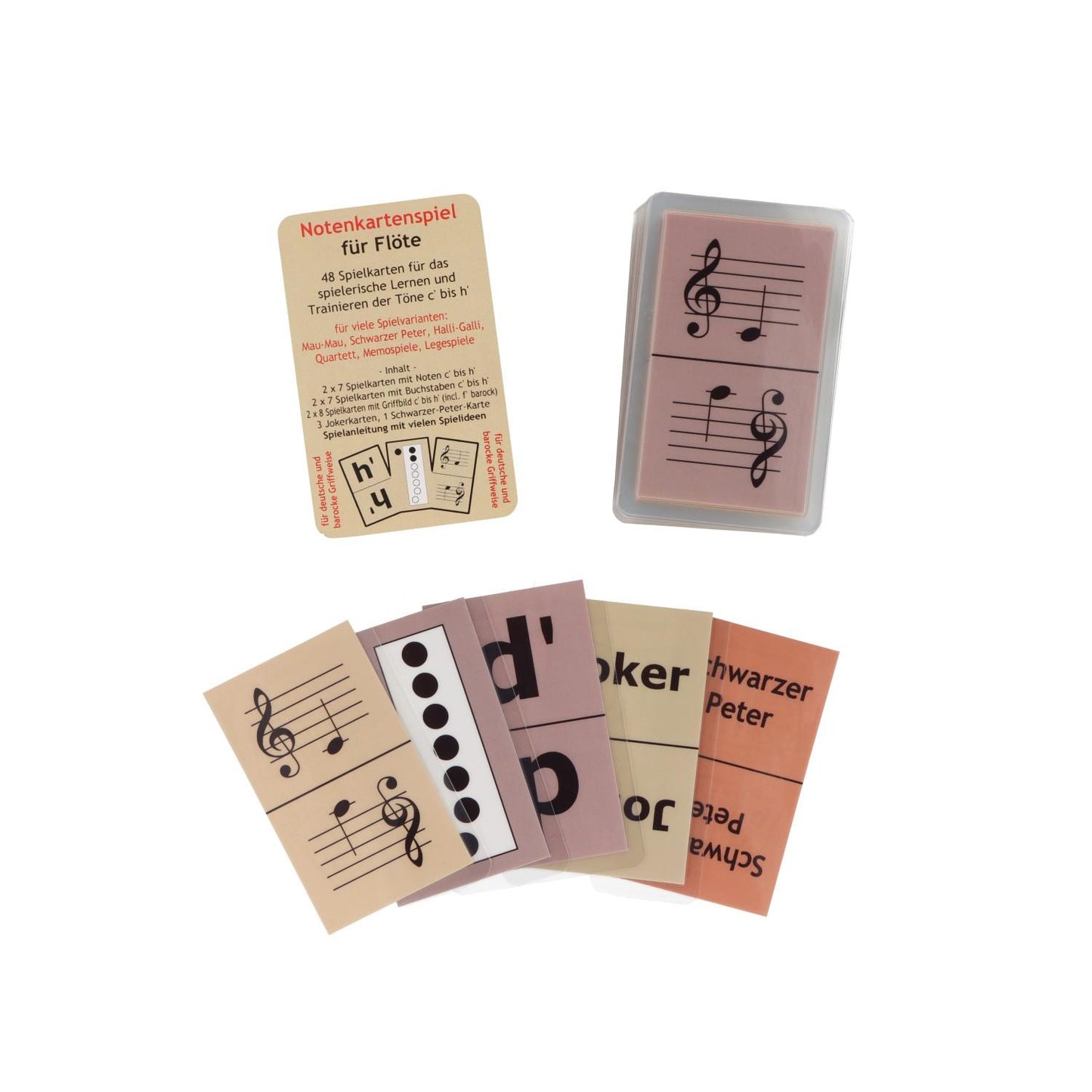 Notenkartenspiel für Flöte