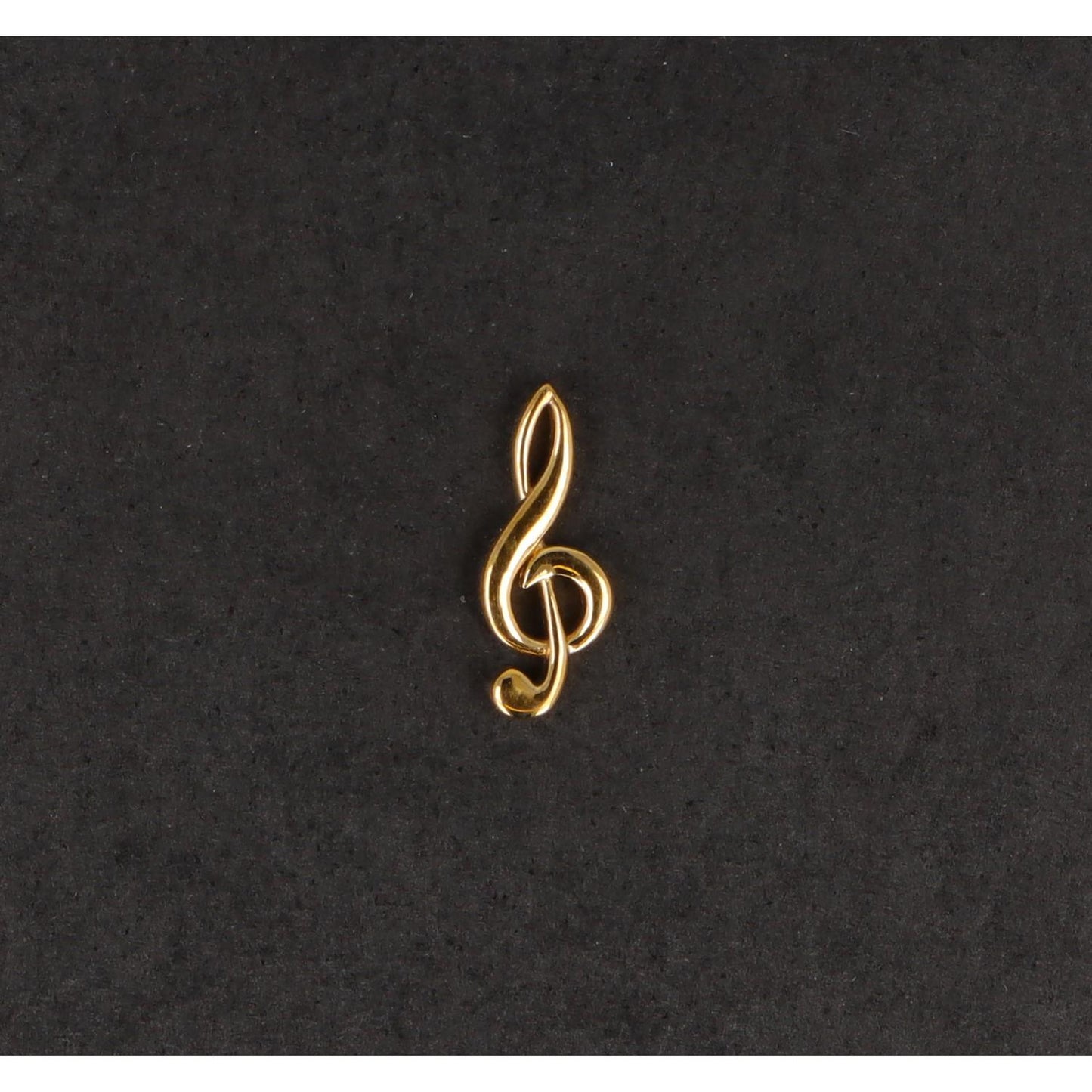 Violinschlüssel-Pin, vergoldet
