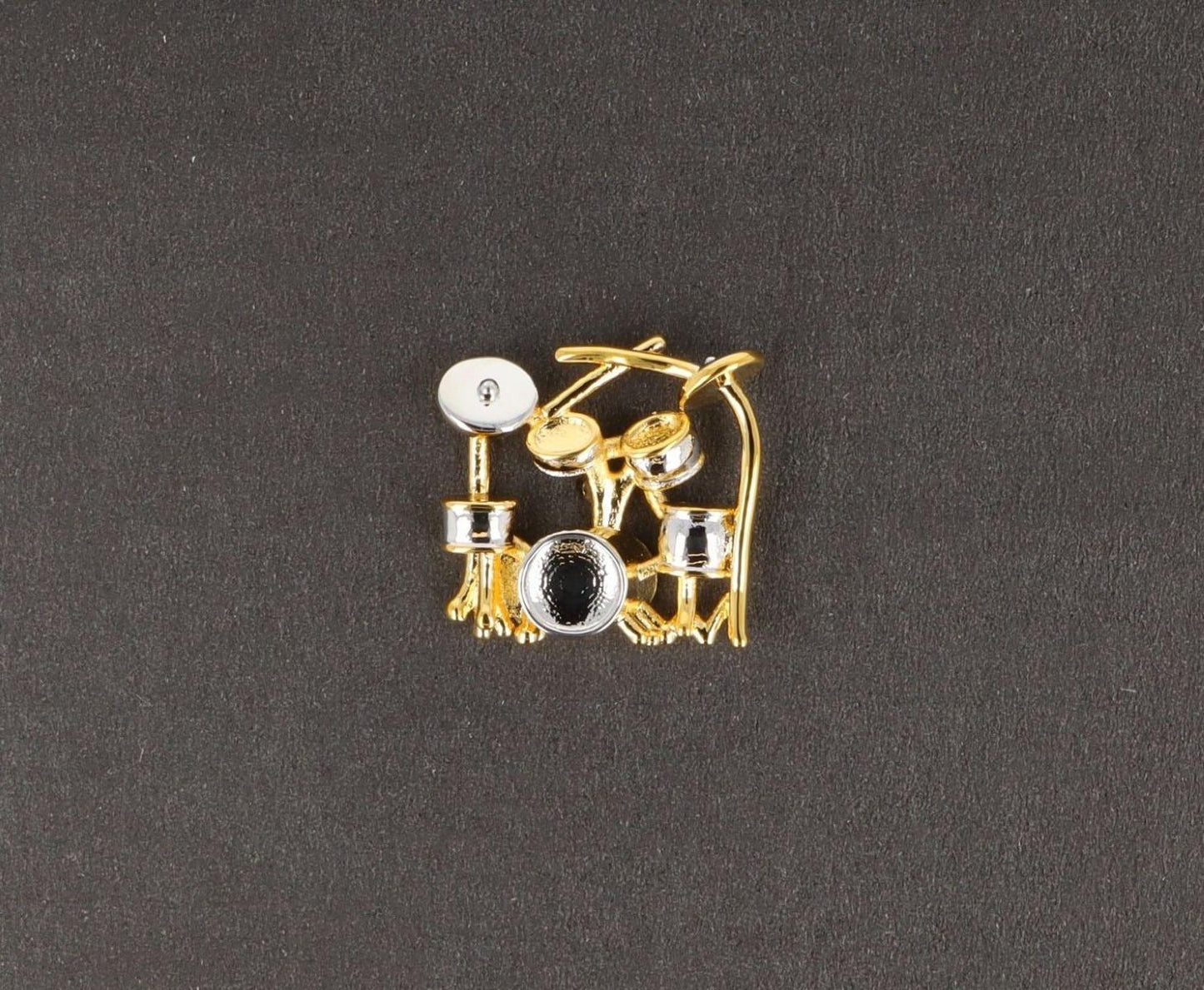 Schlagzeug-Pin, versilbert oder vergoldet