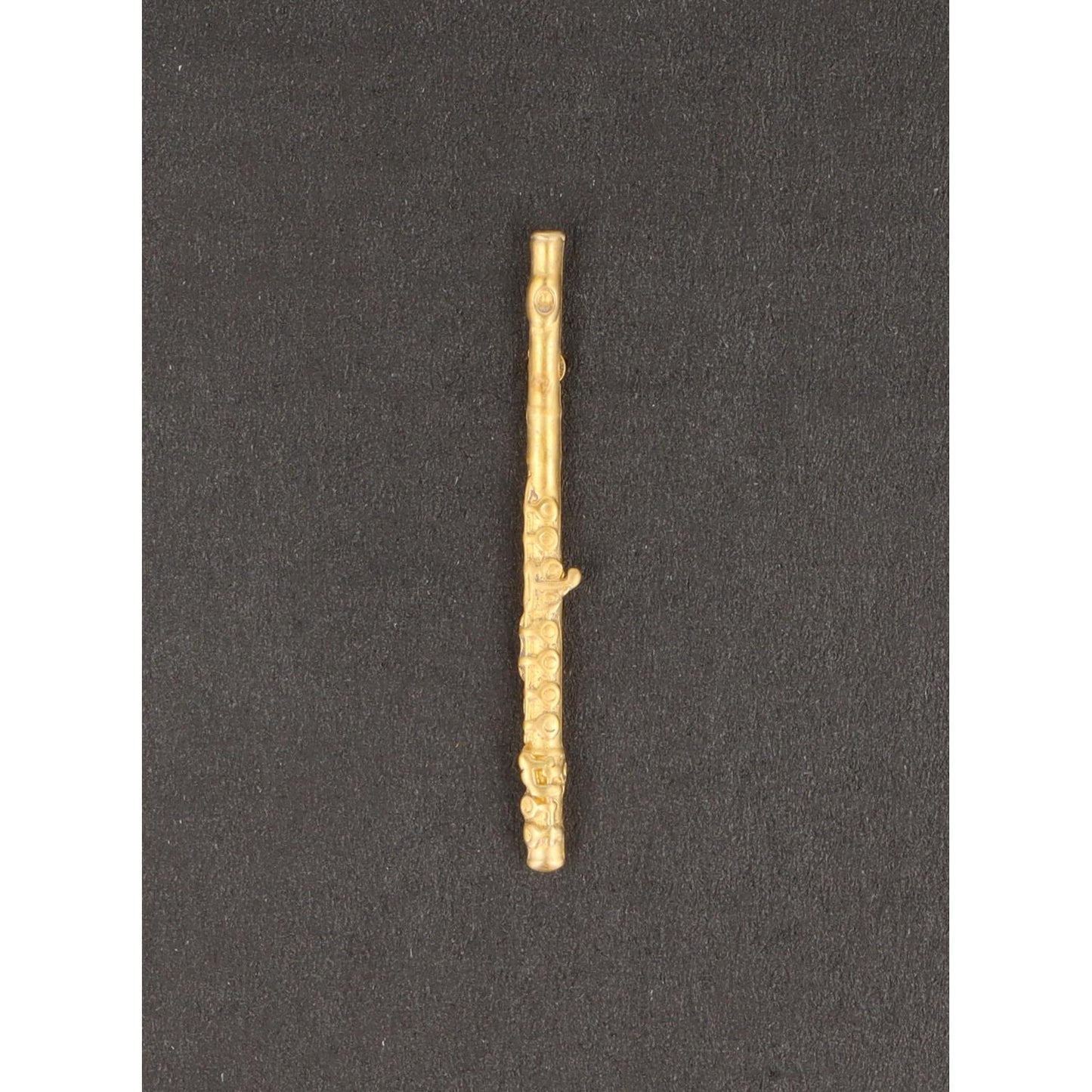 Querflöte-Pin, vergoldet