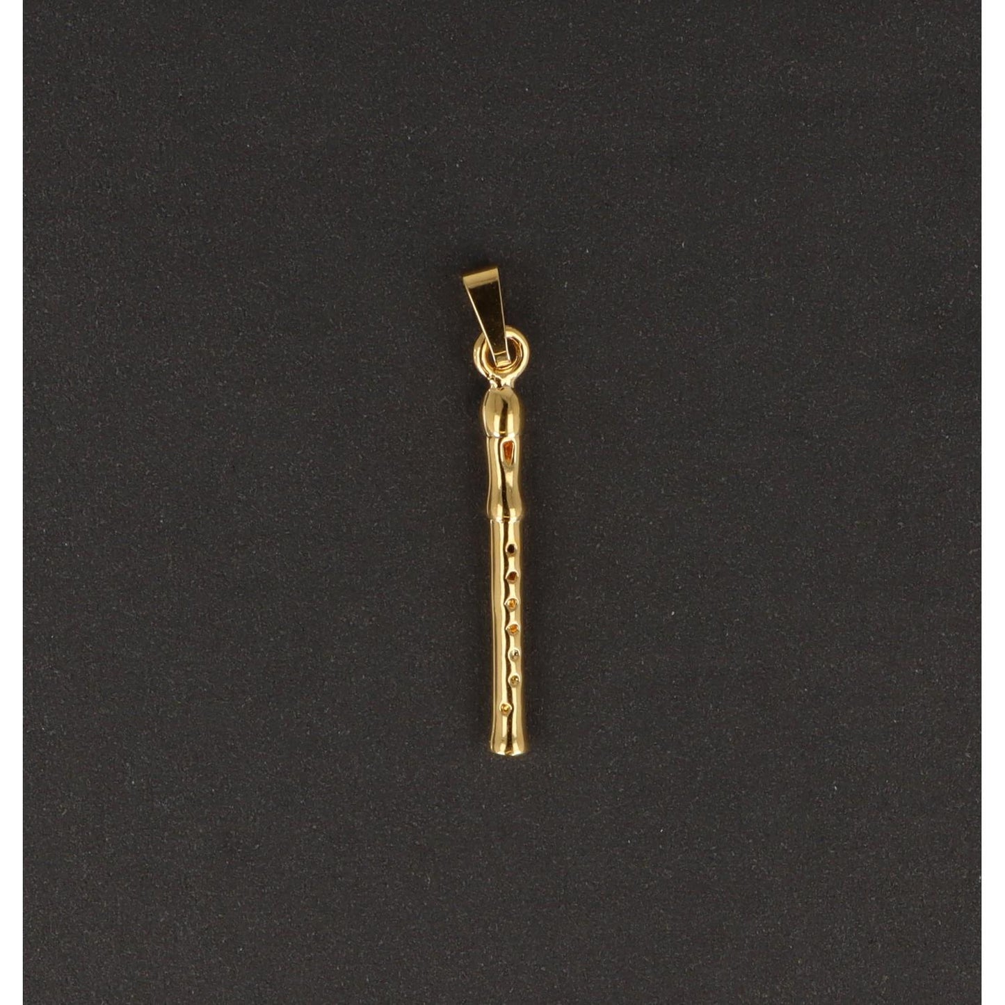 recorder pendant, without chain, silver-plated or gold-plated