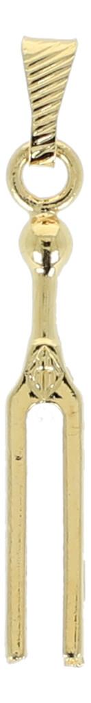 tuning fork pendant, without chain, silver-plated or gold-plated