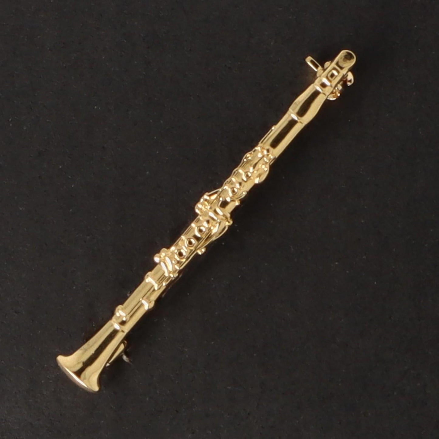 Instrument brooch, various designs, gold-plated
