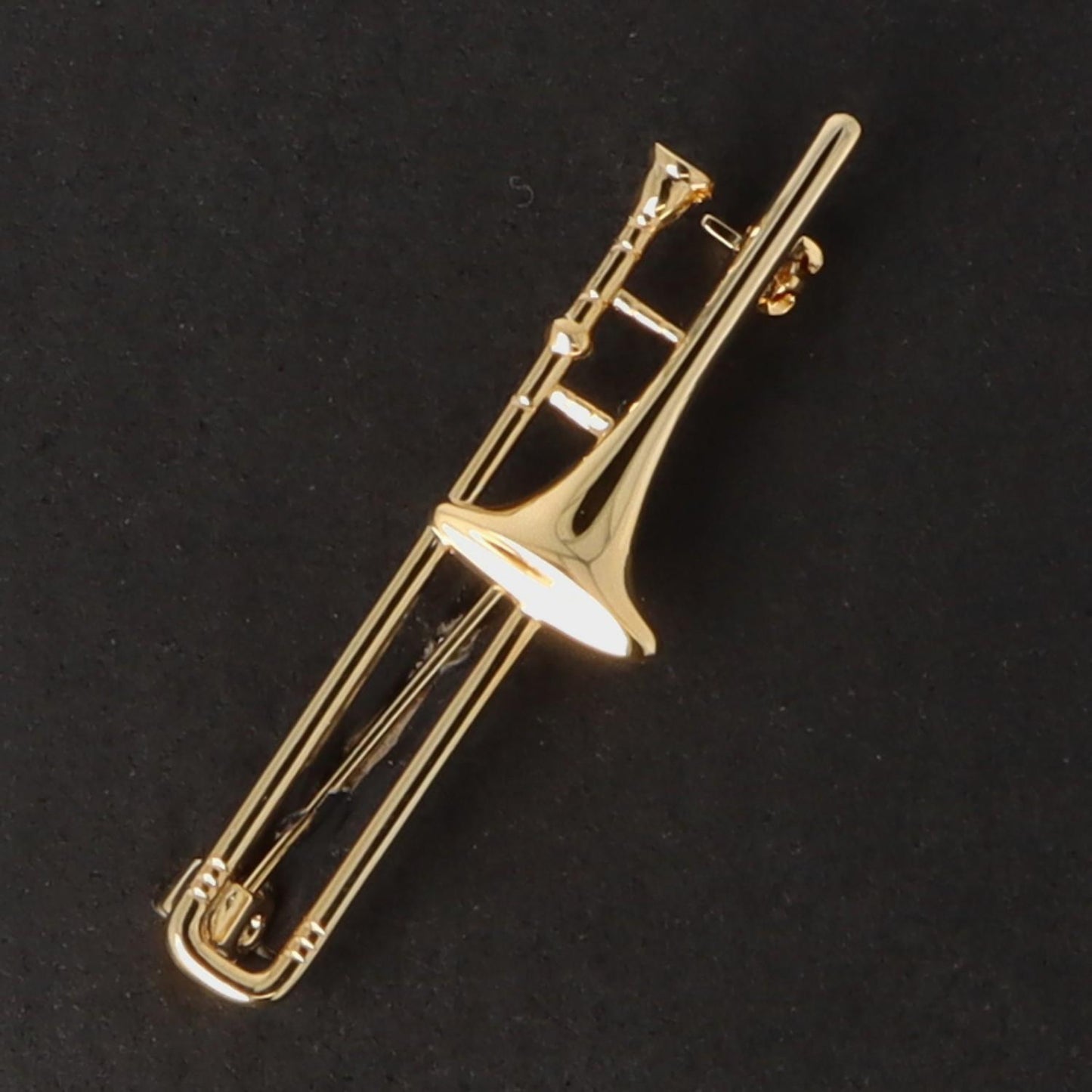 Instrument brooch, various designs, gold-plated