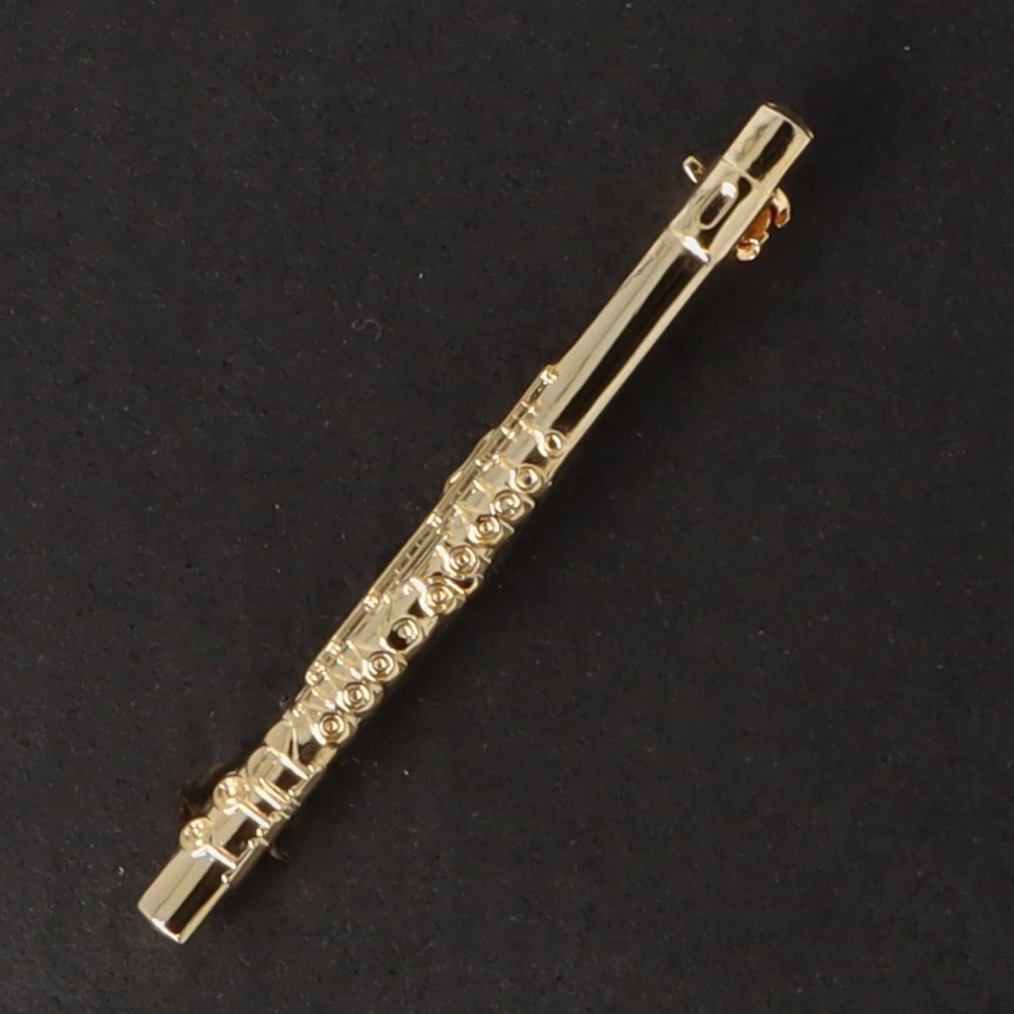 Instrument brooch, various designs, gold-plated