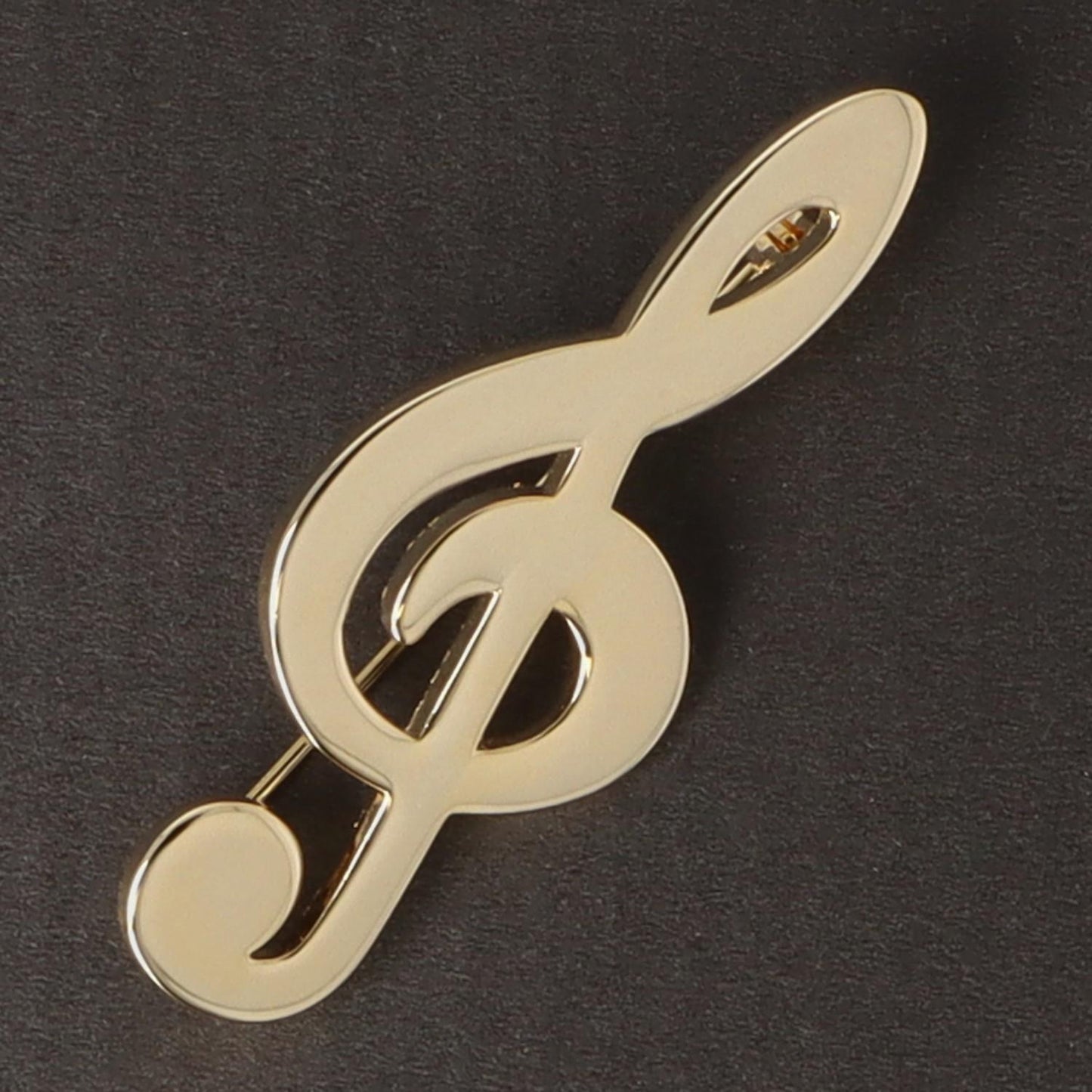Instrument brooch, various designs, gold-plated
