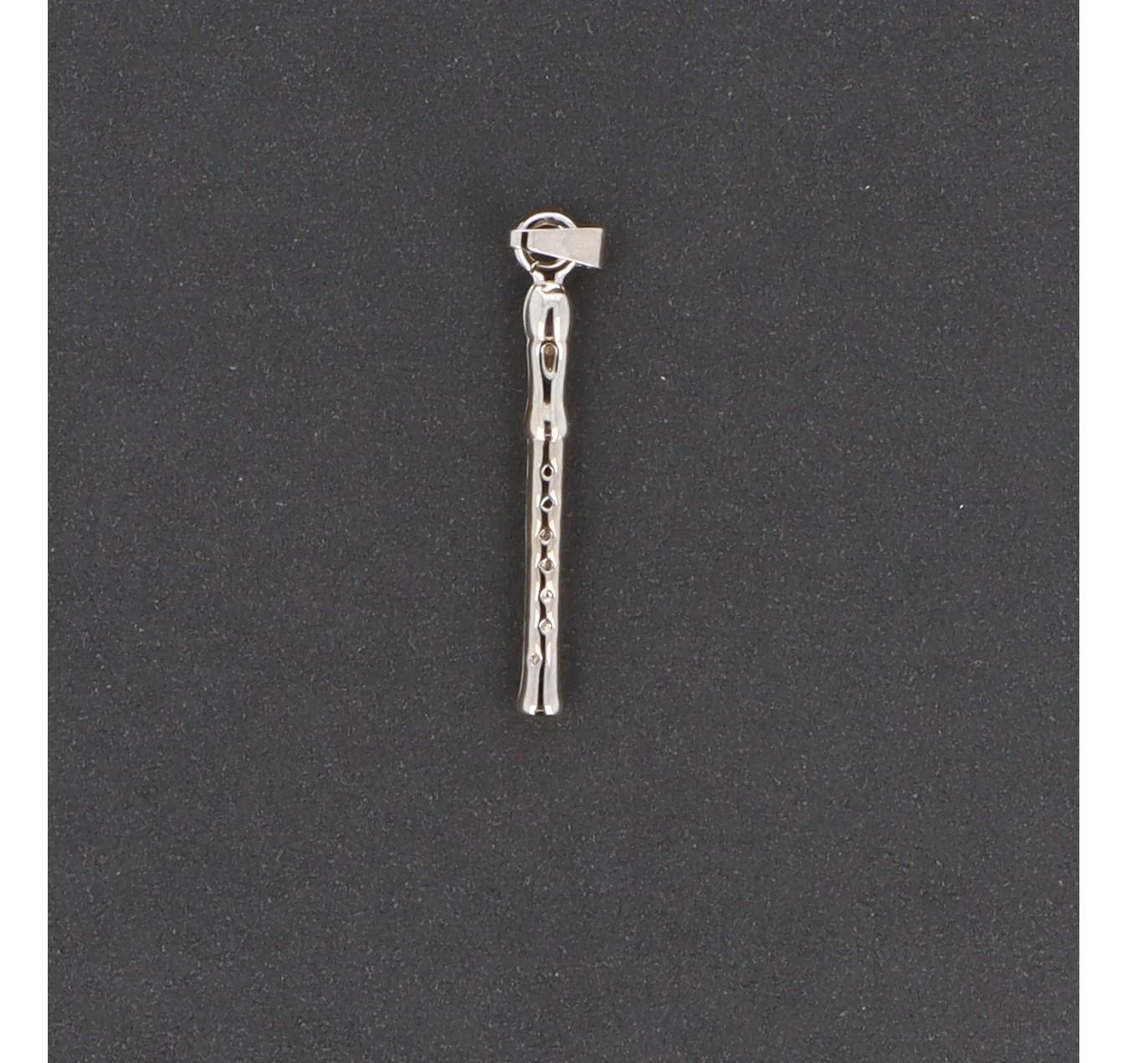 recorder pendant, without chain, silver-plated or gold-plated