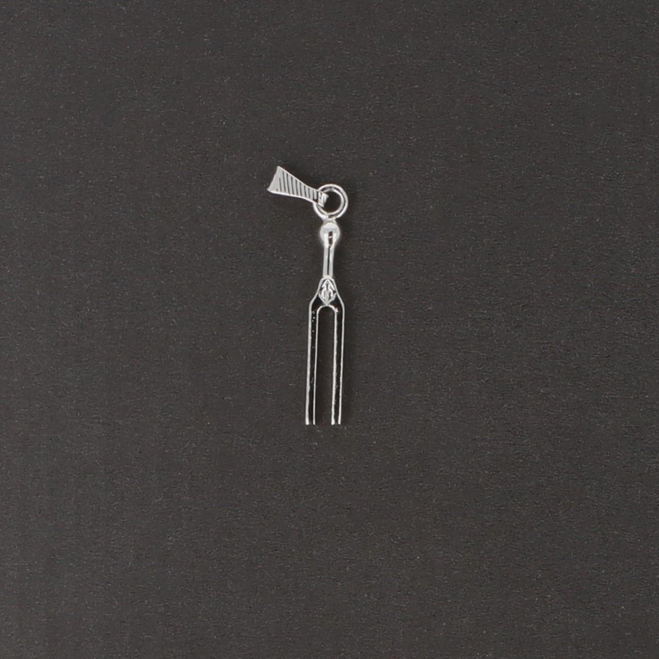 tuning fork pendant, without chain, silver-plated or gold-plated