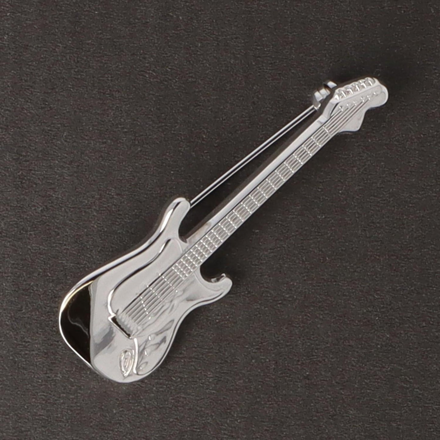 Instrument brooch, various designs, silver-plated