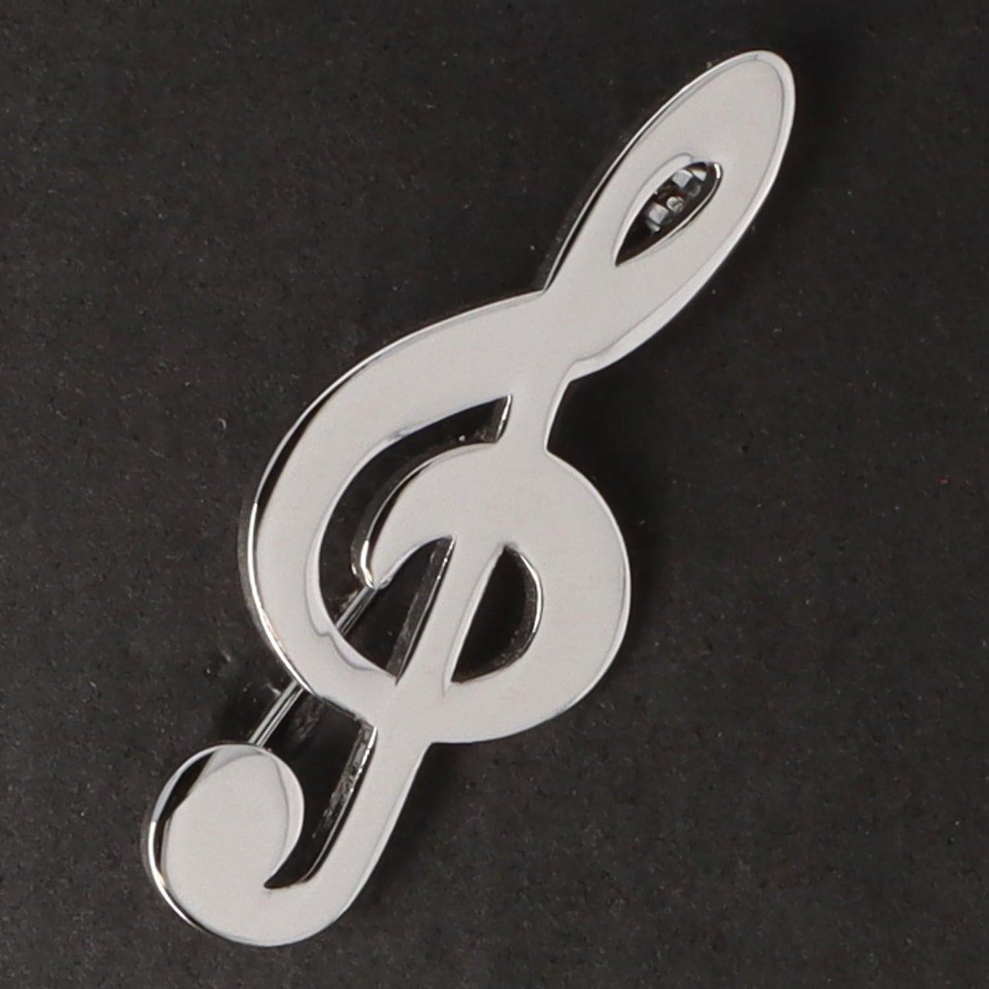 Instrument brooch, various designs, silver-plated