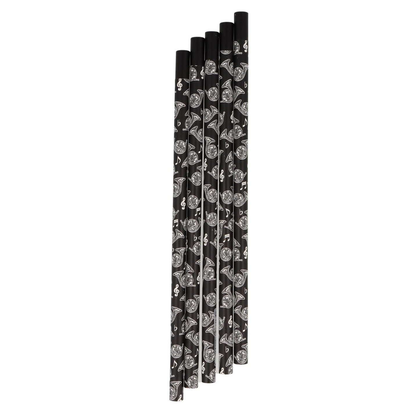 Bleistifte in schwarz mit musikalischen Motiven und magnetischem Kopf