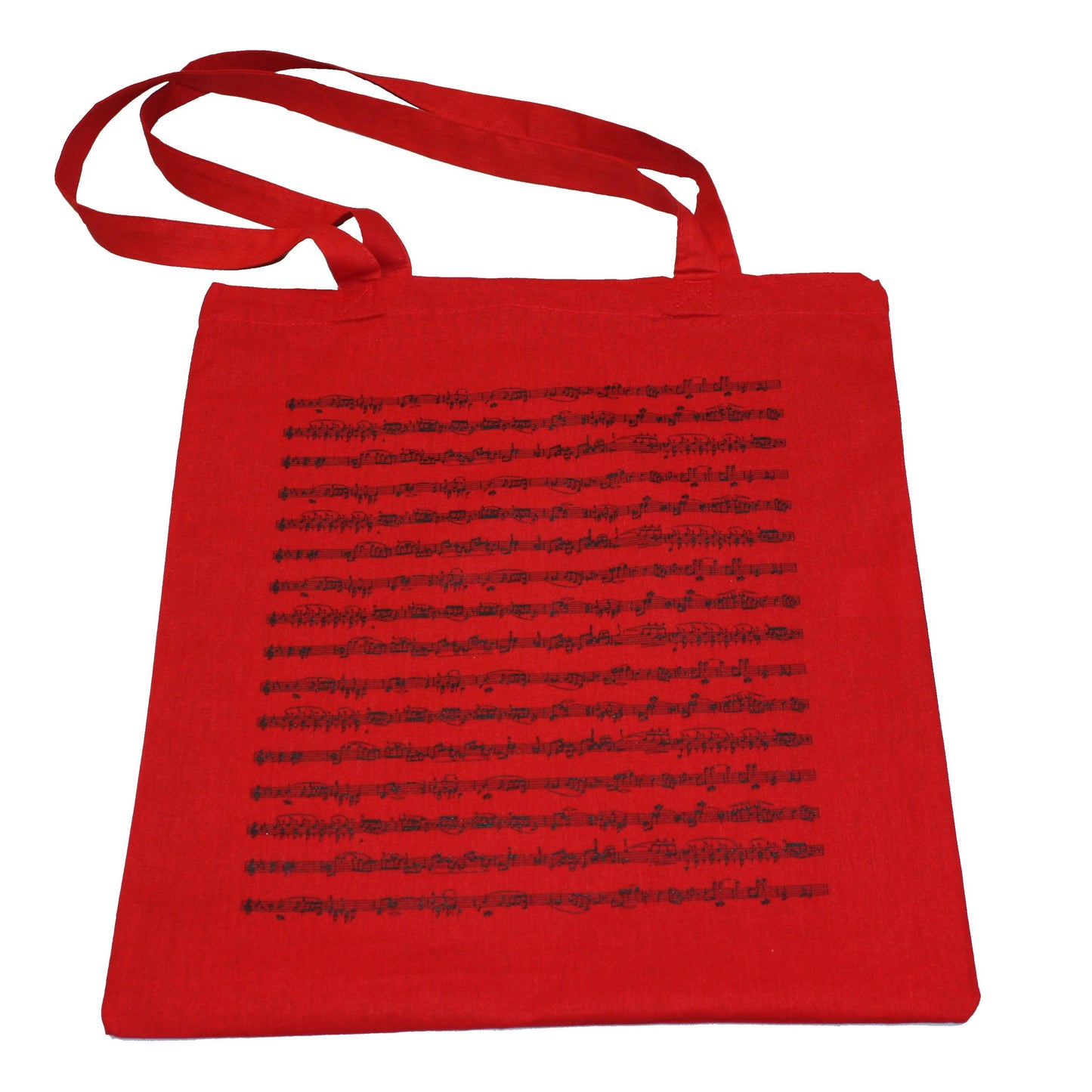 Notenlinien- Henkeltasche mit langen Henkeln, verschiedene Farben