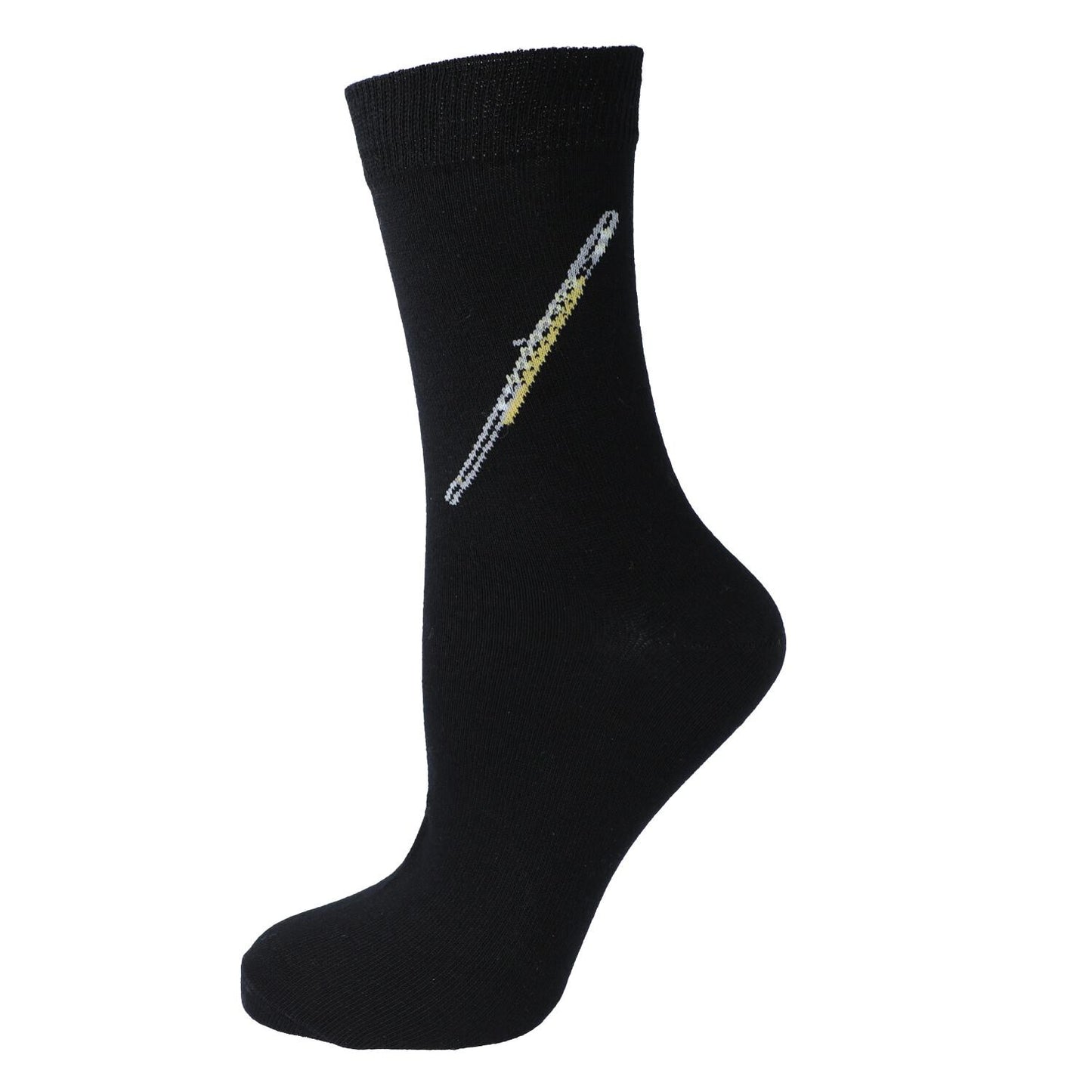 Socken mit eingewebter Querflöte, Musik-Socken