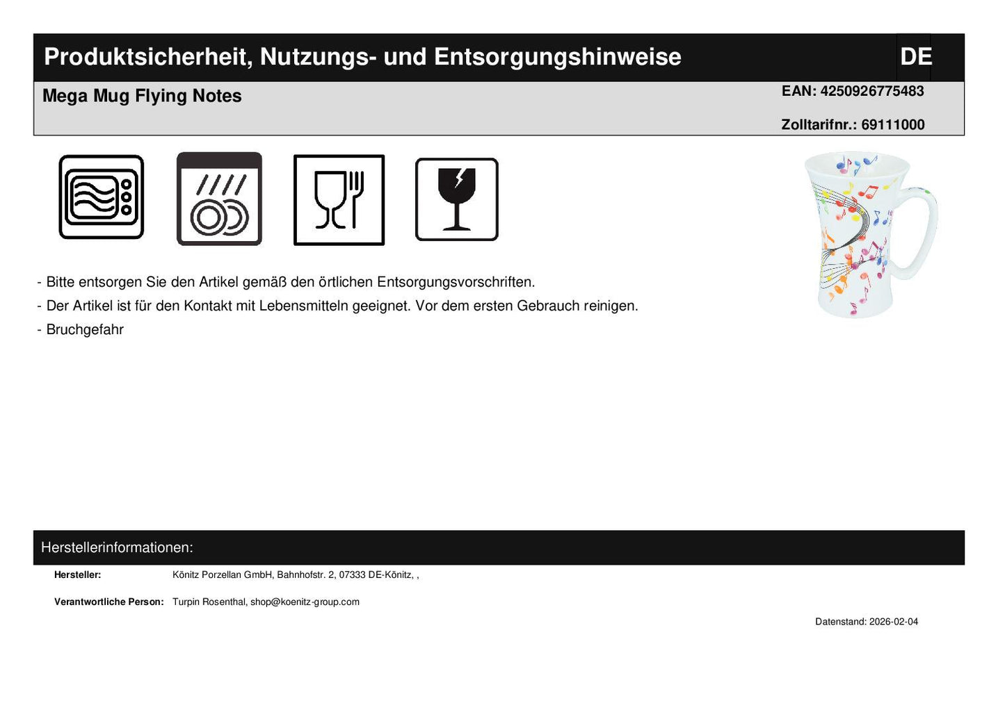Mega Mug Flying Notes