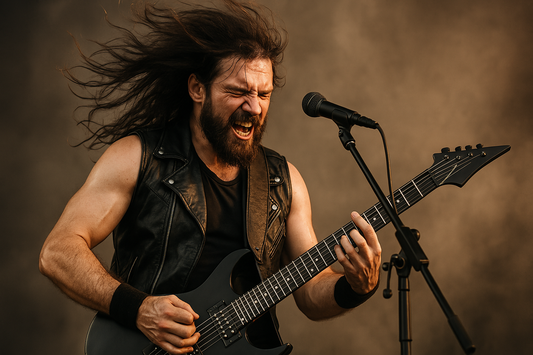 Bild von Metal Musiker mit Gitarre