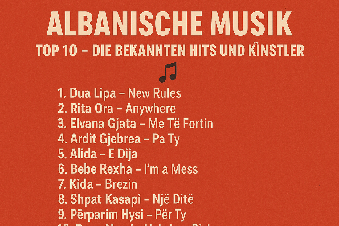 Grafik von Liste von albanischen Liedern