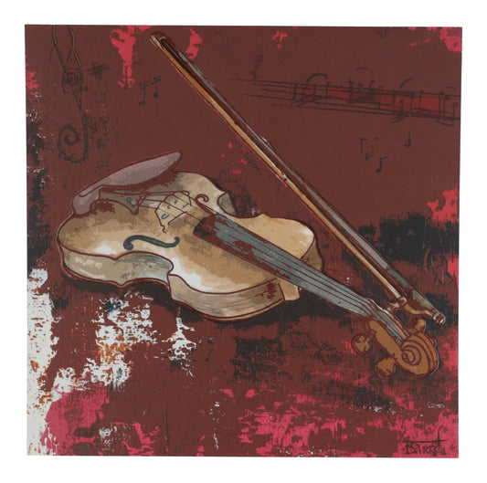 Postcard Violin, by Bernadette Trost