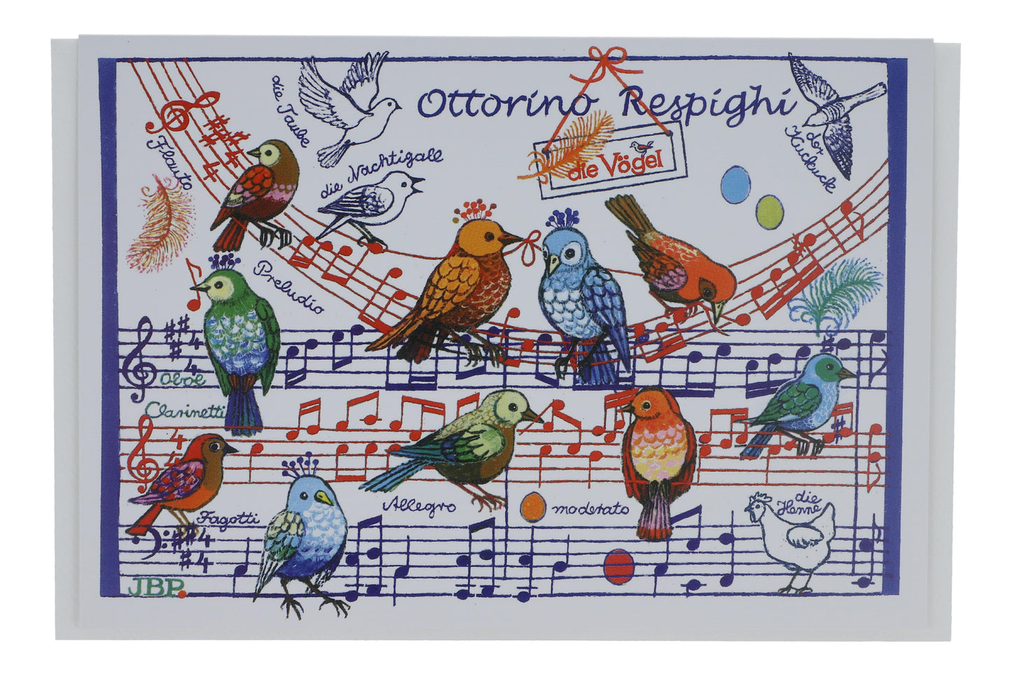 Double card, The Birds by Ottorino Respighi