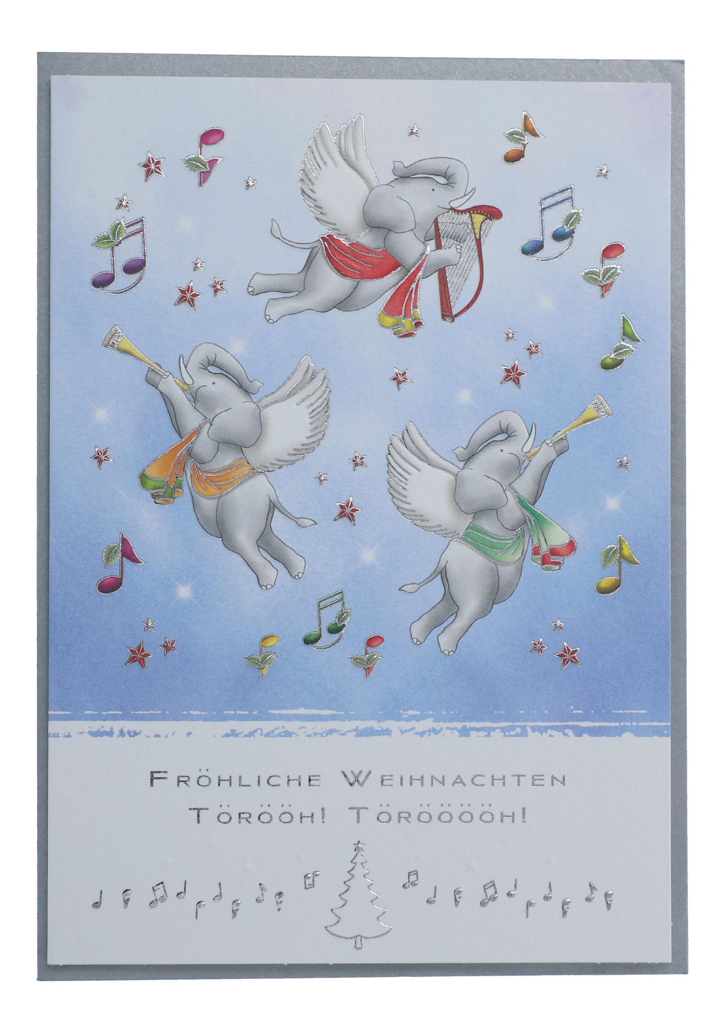 Christmas double card, Törööh!, musical elephants