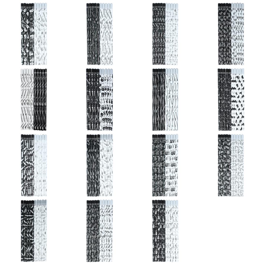 Pencils with instruments and decorative gemstone