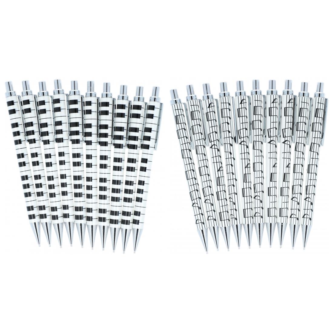 Tastatur- oder Notenlinien-Druckbleistifte aus Metall