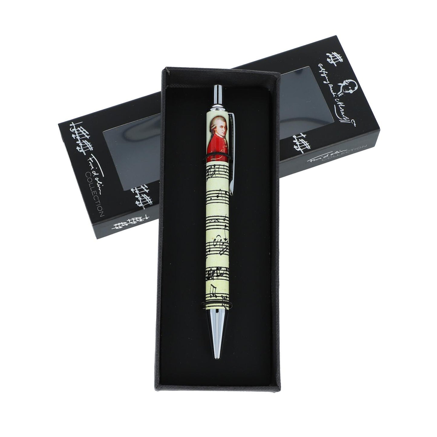 Composer ballpoint pen in gift box, Beethoven or Mozart