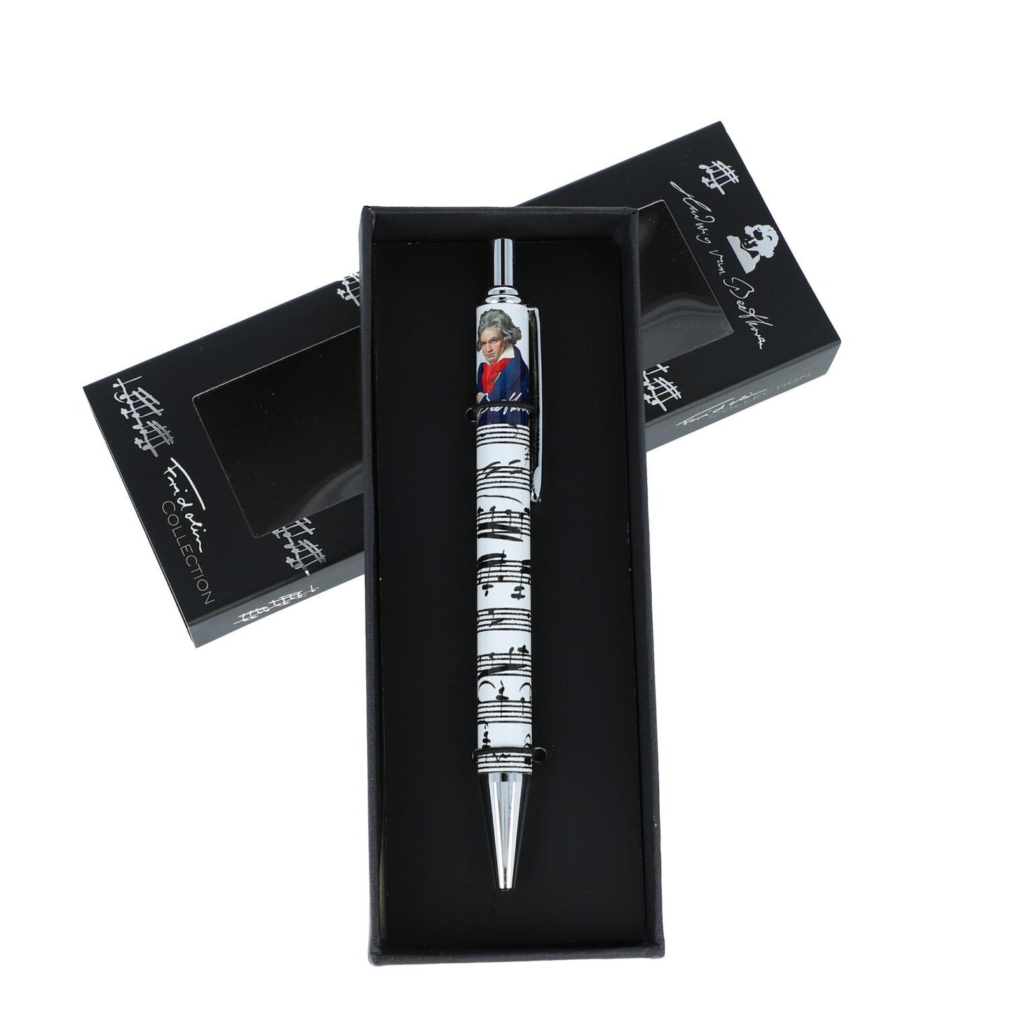 Composer ballpoint pen in gift box, Beethoven or Mozart