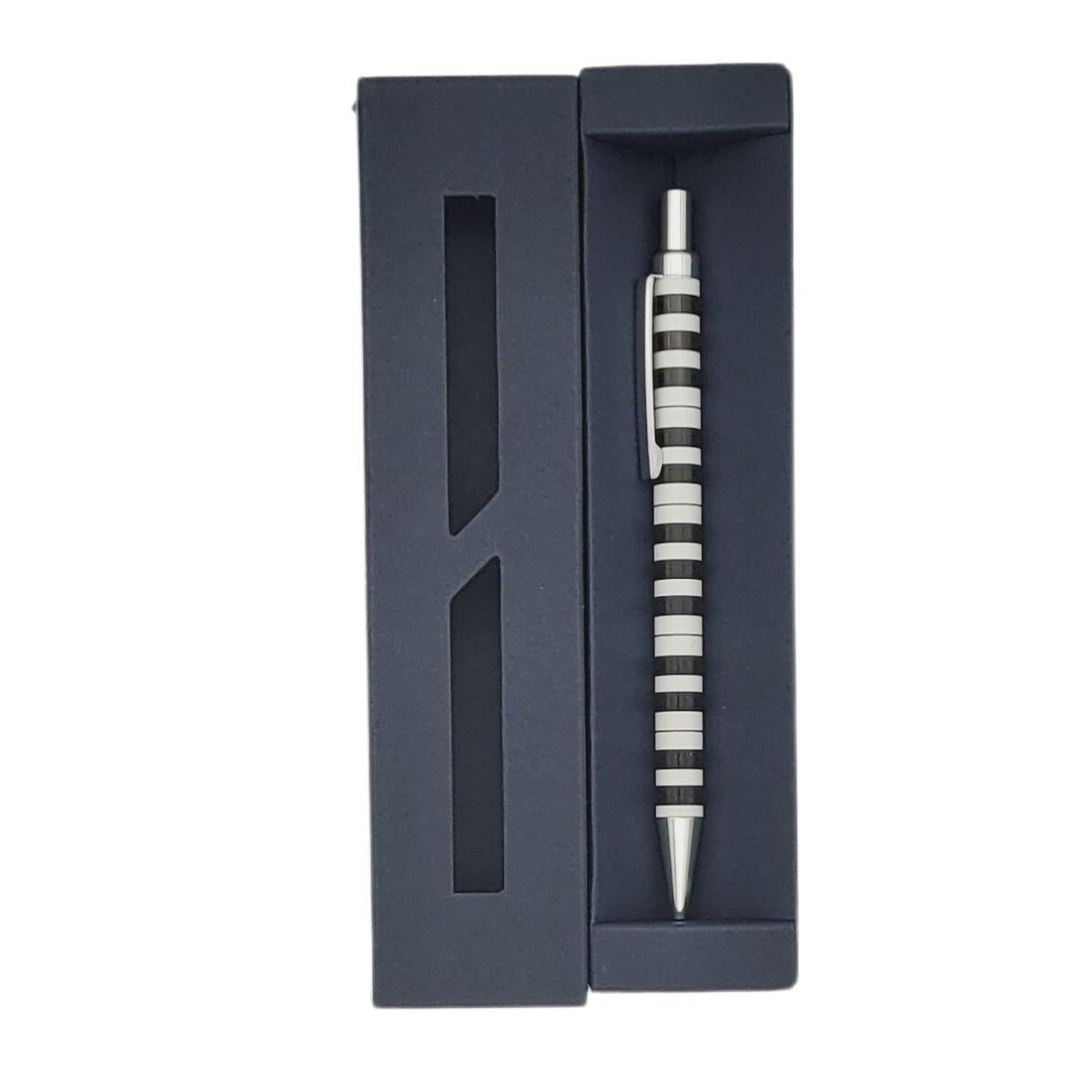 Music design ballpoint pen in dark blue cardboard gift box, notes, keyboard