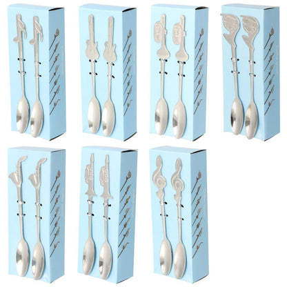 Espresso spoons made of stainless steel, various designs