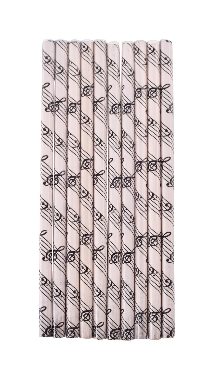 Sechseck-Bleistifte Notenlinie-Design