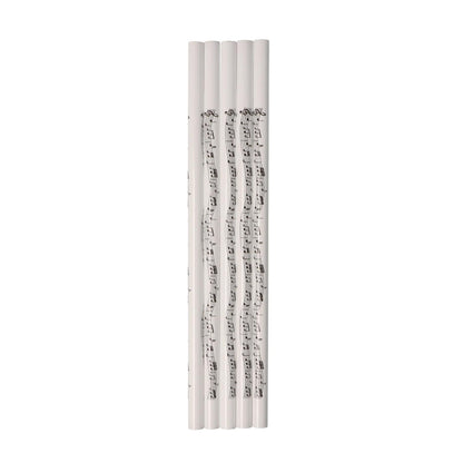 curved staff pencil in white