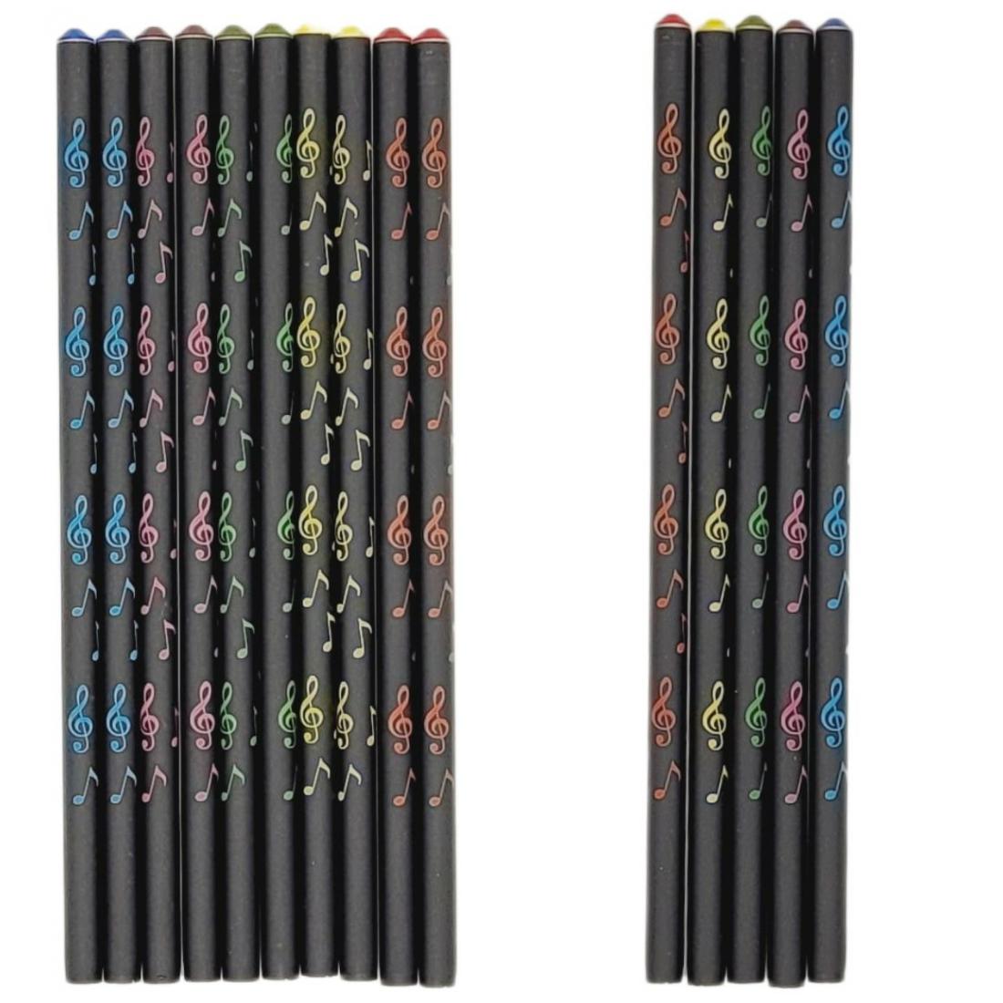 colored note mix pencils with decorative gemstone