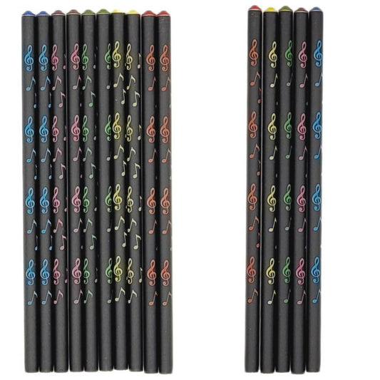 colored note mix pencils with decorative gemstone