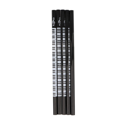 Pack of 5 keyboard pencils, keyboard and clef