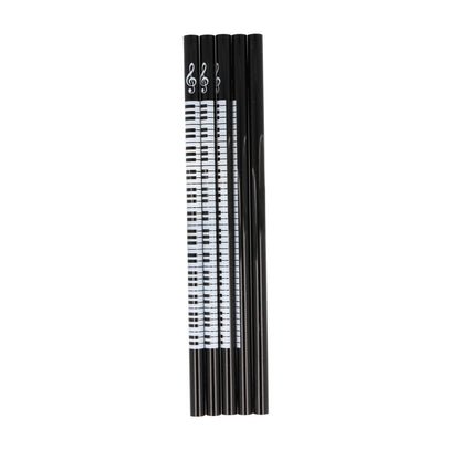 Pack of 5 keyboard pencils, keyboard and clef