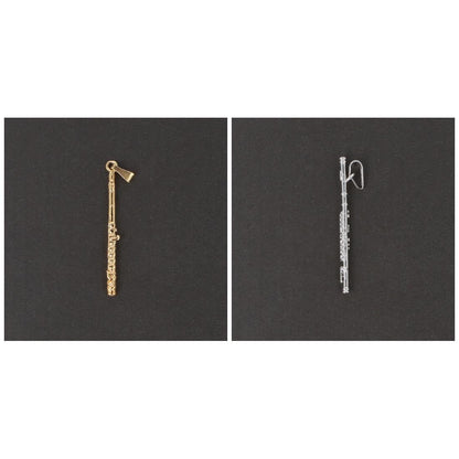 Flute pendant, without chain, silver-plated or gold-plated