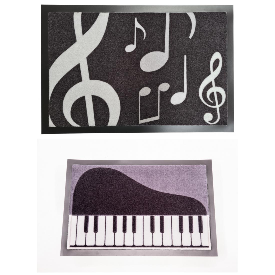 Fußmatte mit Noten- oder Piano-Motiv