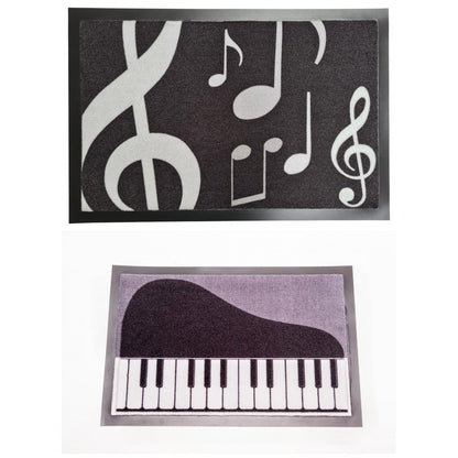 Fußmatte mit Noten- oder Piano-Motiv