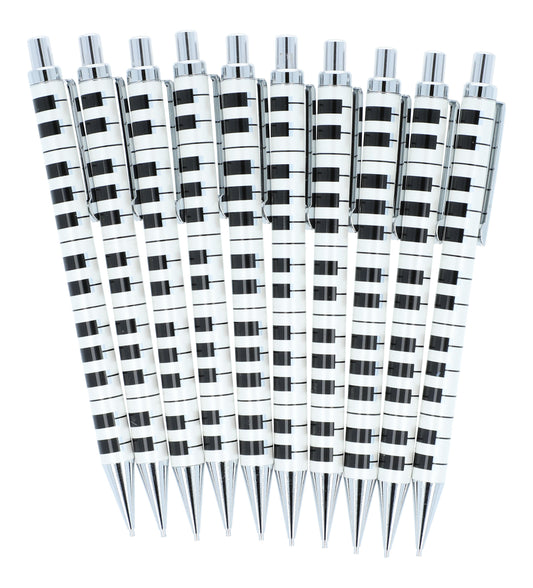 Tastatur- oder Notenlinien-Druckbleistifte aus Metall