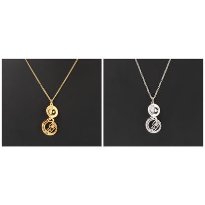 Sousaphon-Anhänger, mit Kette, versilbert oder vergoldet