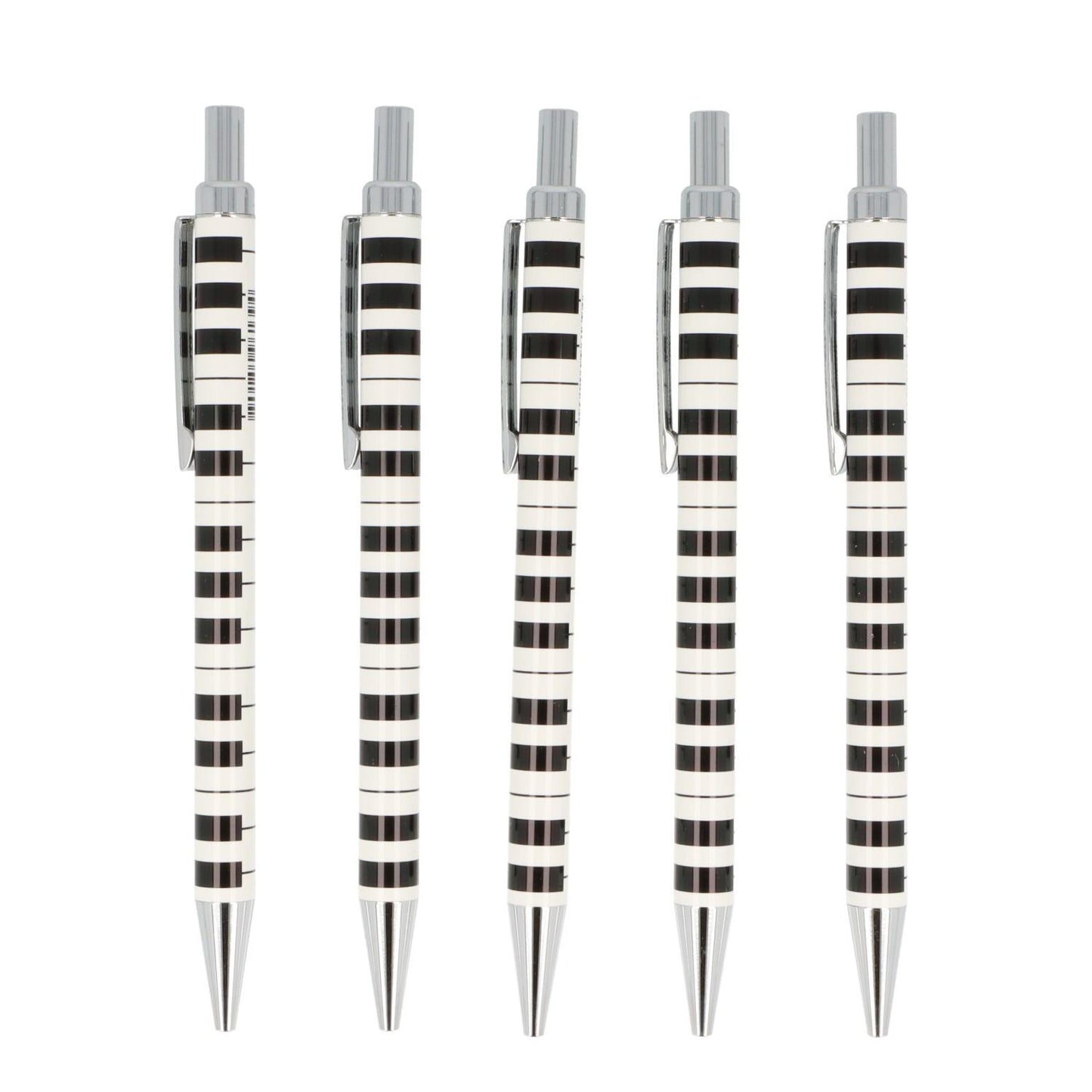 Music-themed ballpoint pen made of metal, keyboard, musical note or note mix