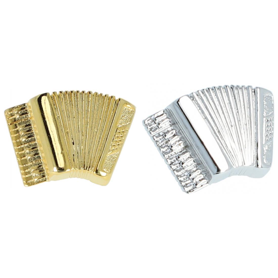 Accordion pin, silver-plated or gold-plated