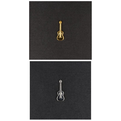 Concert guitar pin, silver-plated or gold-plated