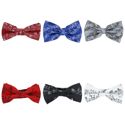 music note bow tie, different colors, notes, music bow tie