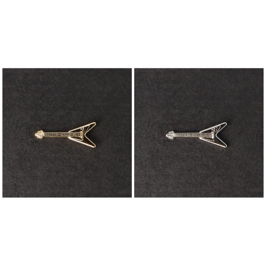 Flying V-Pin, Gitarre, E-Gitarre, versilbert oder vergoldet