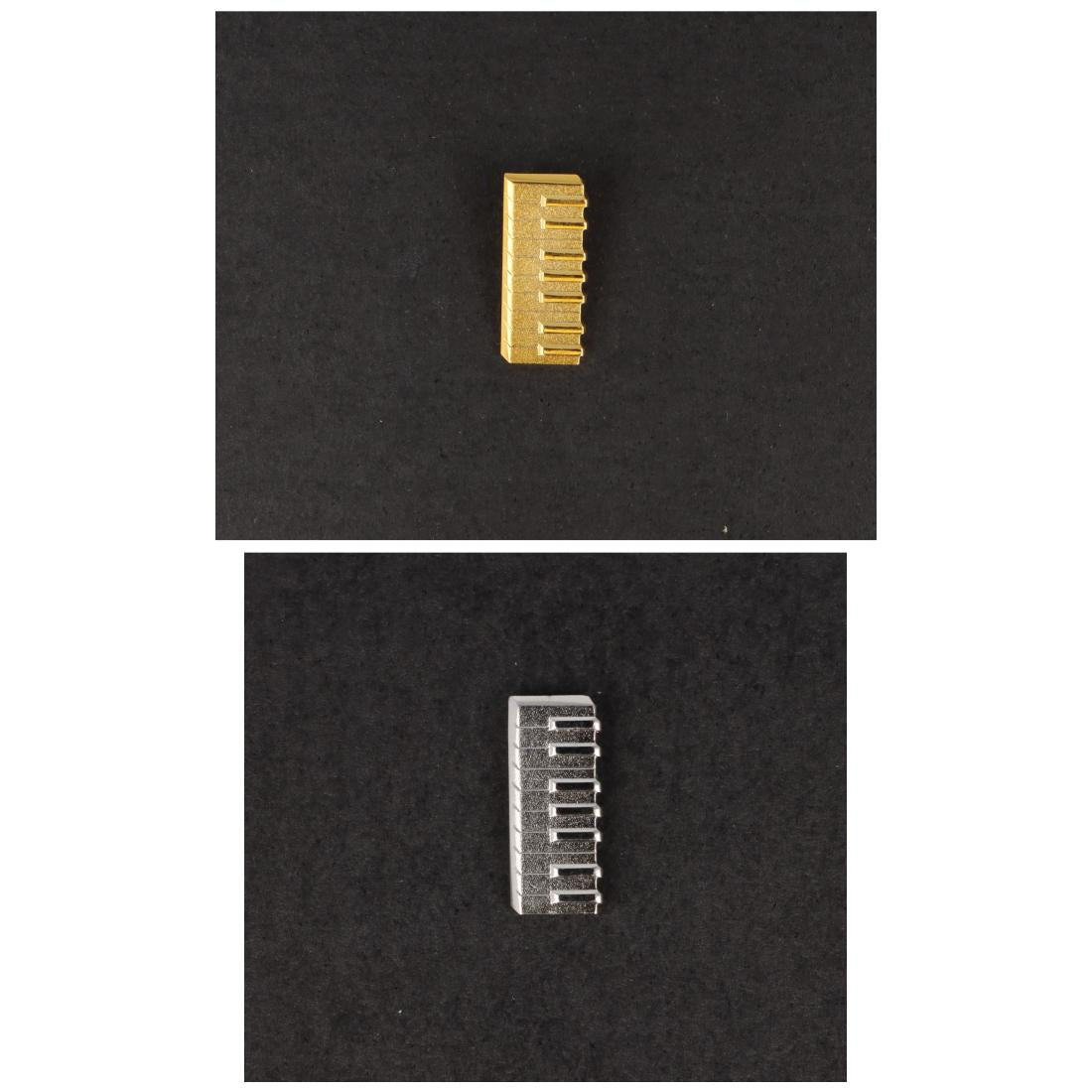 Keyboard pin, silver-plated or gold-plated