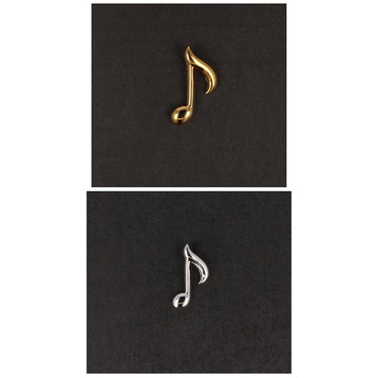 Eighth note pin, silver-plated or gold-plated