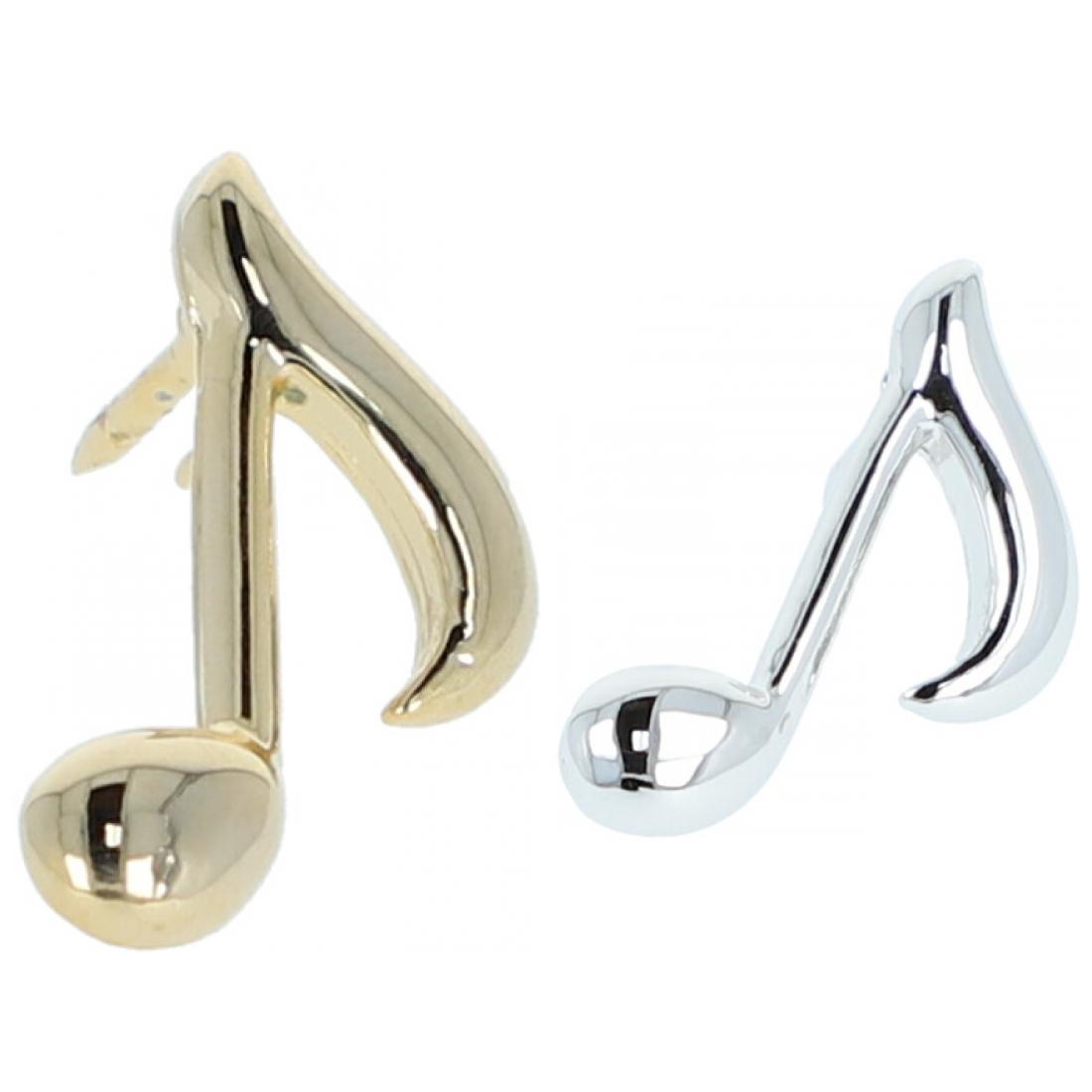 Eighth note pin, silver-plated or gold-plated