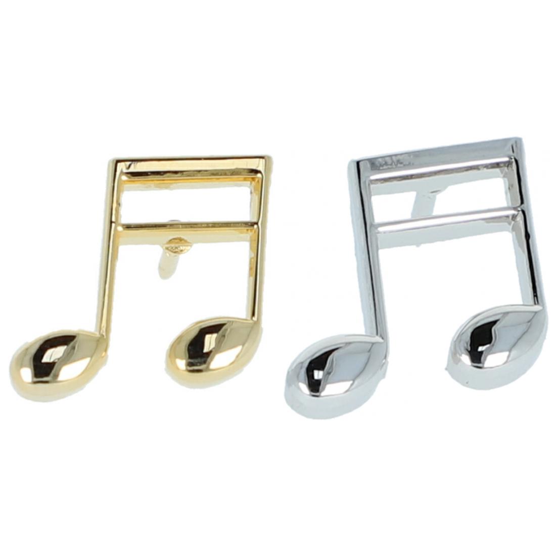 16th note pin, sixteenth note, silver-plated or gold-plated